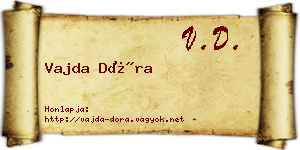 Vajda Dóra névjegykártya