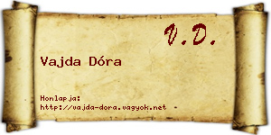 Vajda Dóra névjegykártya